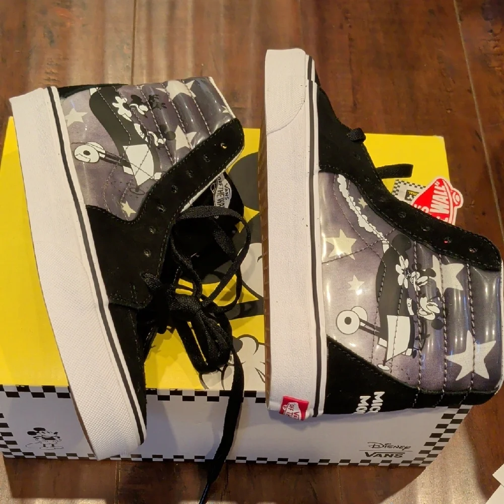 Vans Disney High-Top Sneakers - Black and Gray - Picture 2 of 5